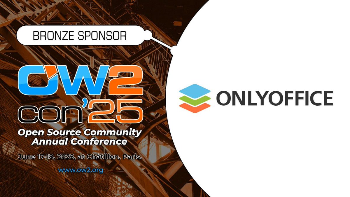 only_office's tweet photo. We are proud to be a bronze sponsor of #OW2con 2⃣5⃣
📅 June 17-18 | Paris, France
💡 Focus: #OpenSource & responsible #AI
Check out how AI enhances #ONLYOFFICE in this article 👉 https://t.co/PKY8q8CuD1 https://t.co/2CcpHAmoag