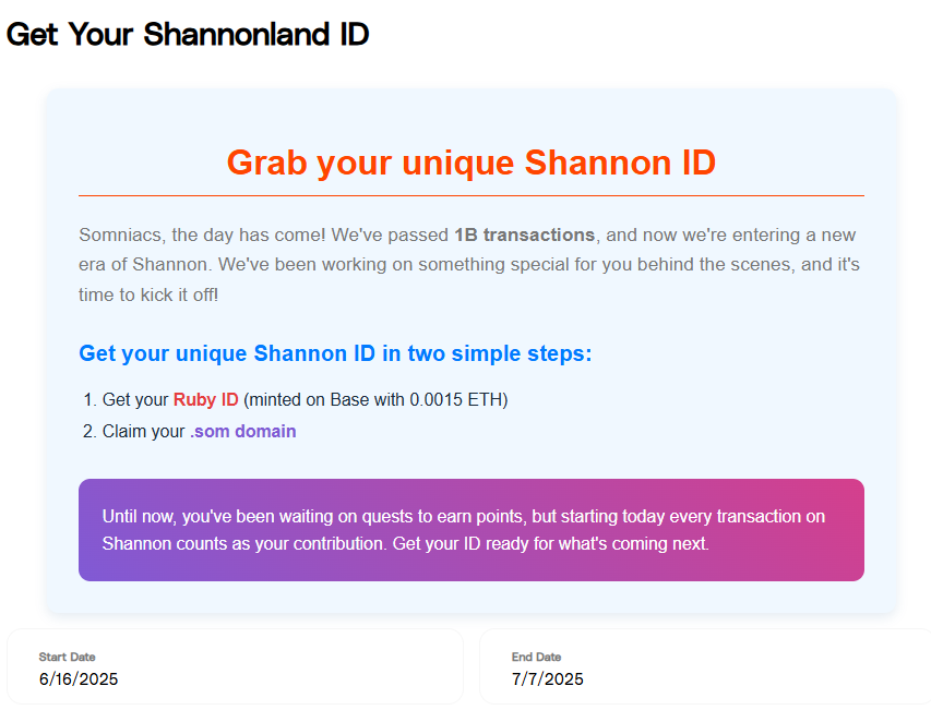 cuongNFTs โค๏ธ WELL3 $WELL (๐,๐ช) (@cuongnfts) on Twitter photo gSomnia!
Time to grab your unique Shannon ID for <a href="/Somnia_Network/">Somnia - a Fully Onchain World</a> ! 2 steps quest:
1. Mint a Ruby ID <a href="/rubyscore_io/">RubyScore</a>
2. Claim a .som domain <a href="/somnia_domains/">Somnia Domain Services</a>
That's it! gSomnia!
Time to grab your unique Shannon ID for <a href="/Somnia_Network/">Somnia - a Fully Onchain World</a> ! 2 steps quest:
1. Mint a Ruby ID <a href="/rubyscore_io/">RubyScore</a>
2. Claim a .som domain <a href="/somnia_domains/">Somnia Domain Services</a>
That's it!