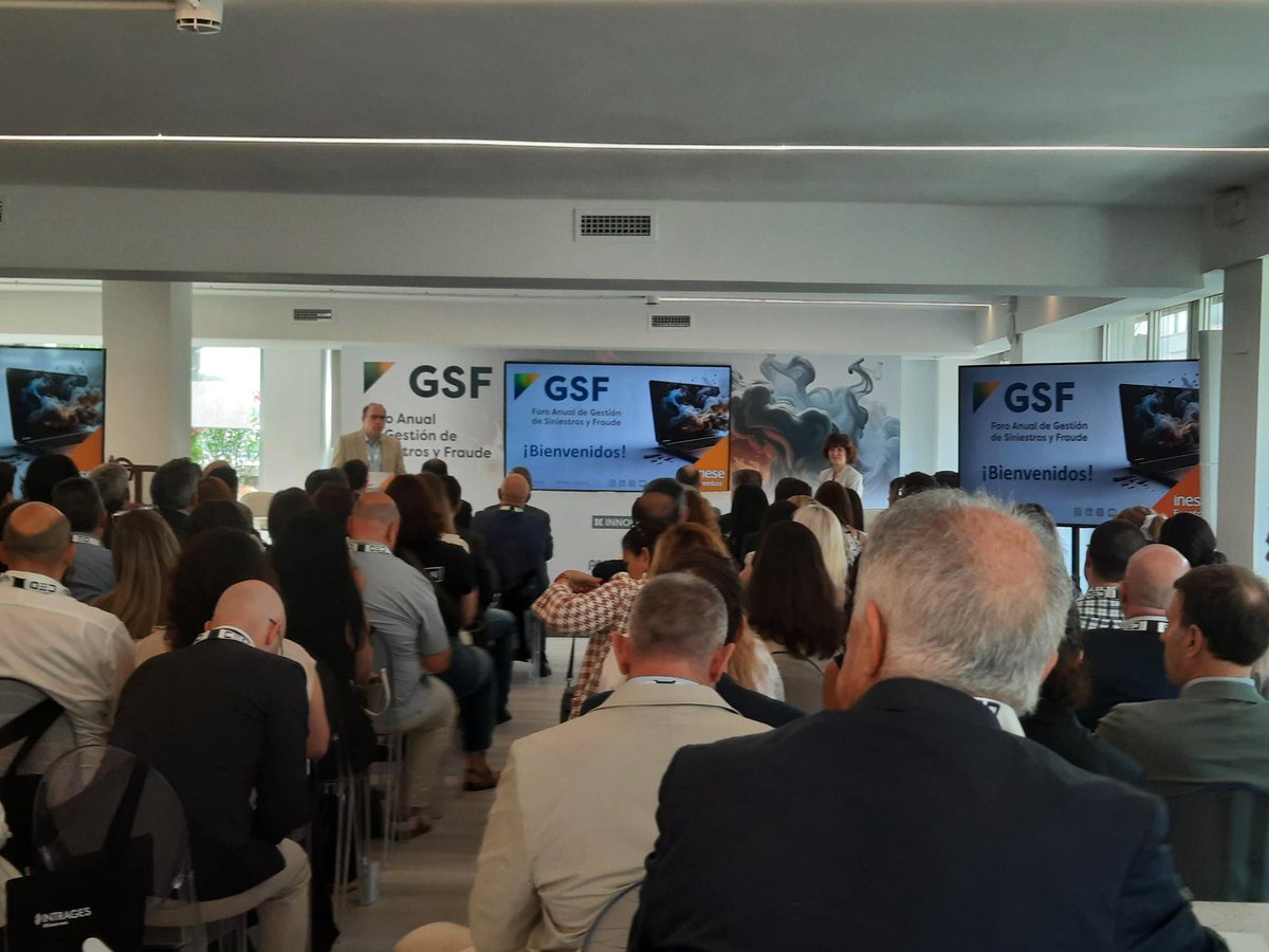 Hoy hemos asistido al Foro Anual de Gestión de Siniestros y Fraude de <a href="/Inese_seguros/">INESE</a>

🗣️ Nuestros compañeros Pablo Haya (<a href="/pablohaya/">Pablo Haya</a>) y Mercedes Sánchez han hablado en su ponencia "Revoluciona la gestión de siniestros: #IA para una clasificación automática eficiente y rentable"