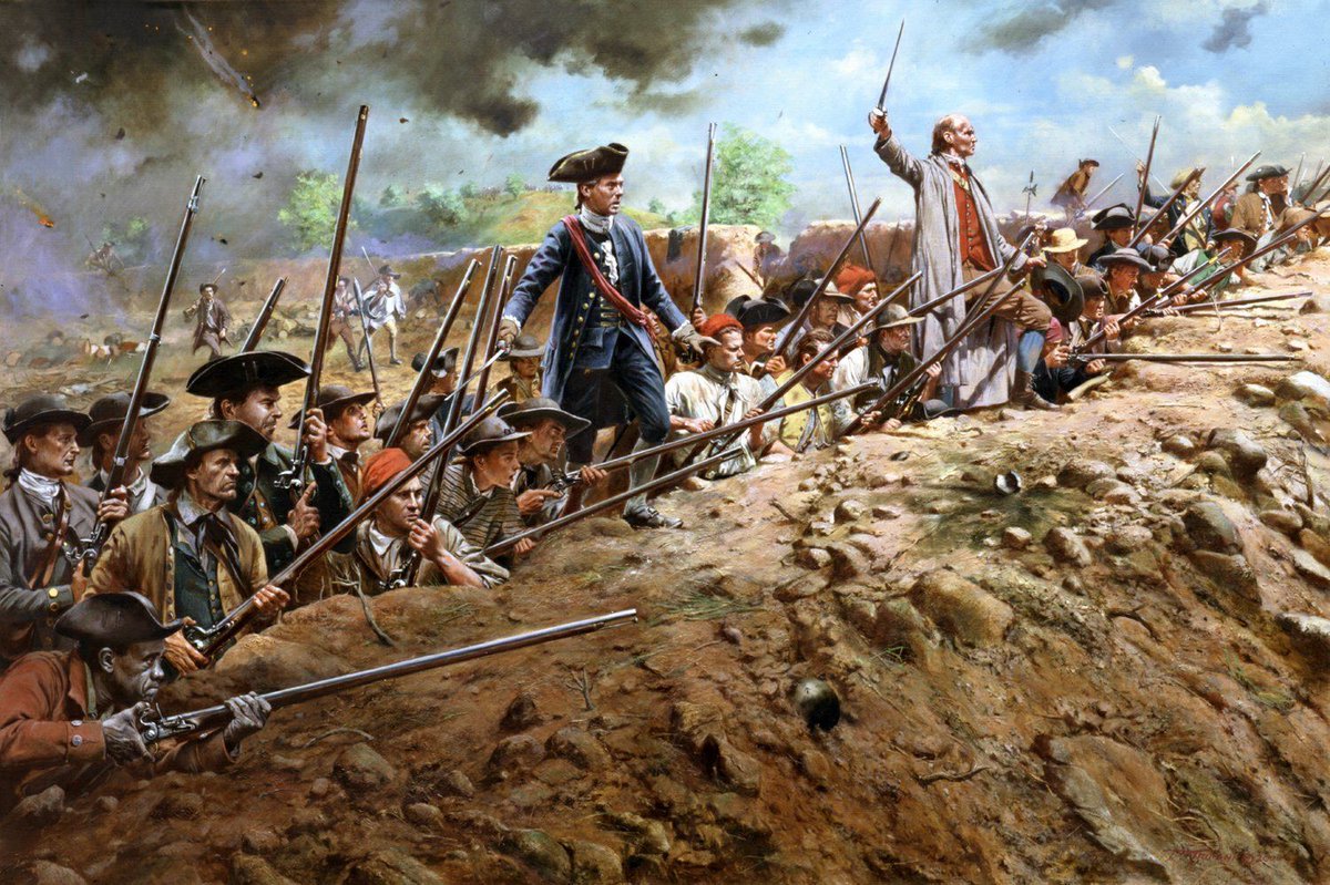 #OTD June 17, 1775 - Battle of Bunker Hill. "Don't fire until you see the whites of their eyes!" ~General Israel Putnam
(🖼️ Breeds Hill, Don Troiani)