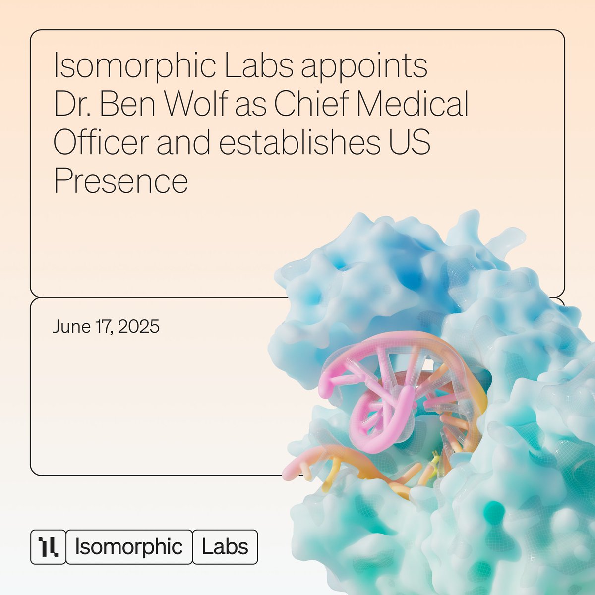 We're excited to welcome Dr. Ben Wolf, M.D., Ph.D., as our new Chief Medical Officer at Isomorphic Labs!

Dr. Wolf brings nearly 20 years of biopharmaceutical experience to the team, and will be based in our new Cambridge, Massachusetts location as we advance therapeutic programs