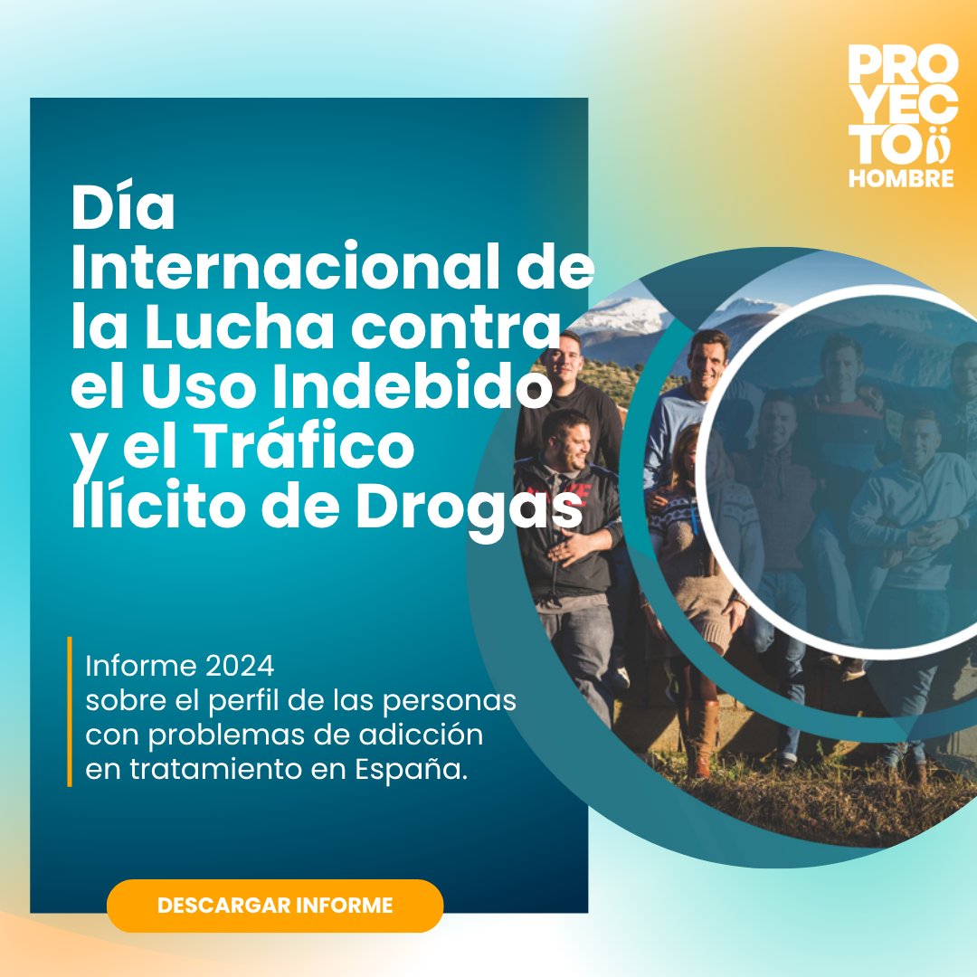 Hoy, 📍Día Internacional contra el Uso Indebido y el Tráfico Ilícito de Drogas, recuperamos datos del #InformeObservatorio2024 para concienciar sobre una realidad: las adicciones y la salud mental suelen caminar juntas y no pueden abordarse por separado.