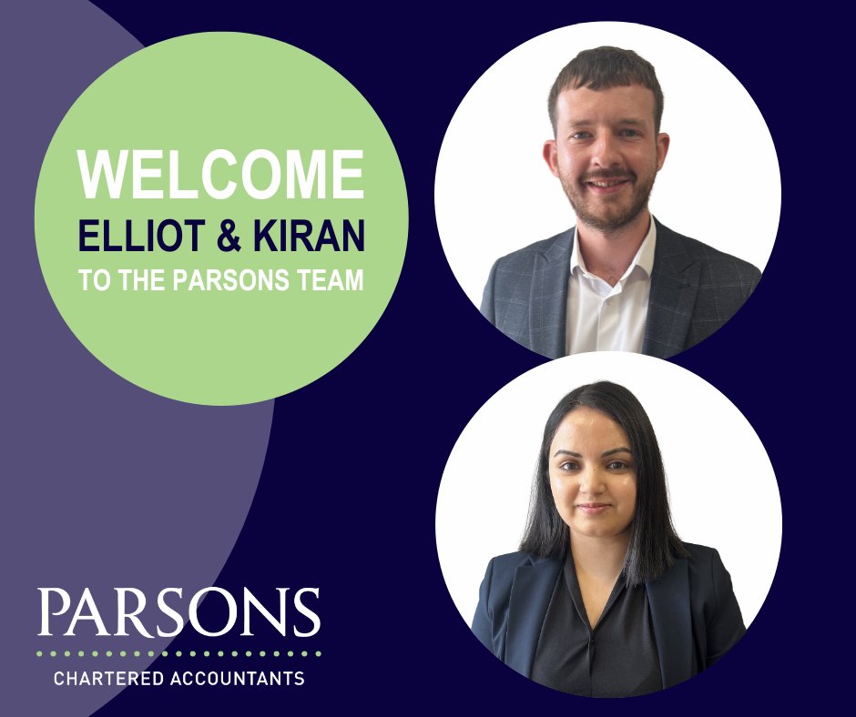 This week we are delighted to welcome two new colleagues to Parsons – Elliot Marling and Kiran Kaur.

Elliot joins as an Audit Manager and Kiran is our newest Audit Semi-Senior and both will be based in our Wakefield office. 

We’re delighted to have two new team members!