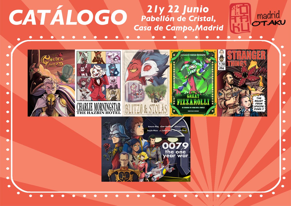 Este 21 y 22 de Junio estaré en la <a href="/madridotaku/">Madrid Otaku</a> , a falta aún del número de caseta (actualizaré en cuanto lo tenga) os dejo todo el catálogo disponible que podréis ver y adquirir.

Un RT para llegar a más gente pls!🥲