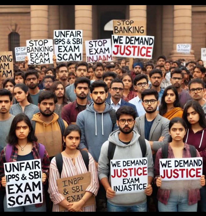 AzadShayer's tweet image. Students have few demands.

1. Release Answer key 
2. Re-Release Result with Raw marks
3. Upcoming Mains Exam in One Shift
4. Expand Exam Centers 
5. No normalization in Mains 

#UnfairIBPS #releaserawscore #releaseanswerkey #IBPSNormalizationIssue#unfairIBPS