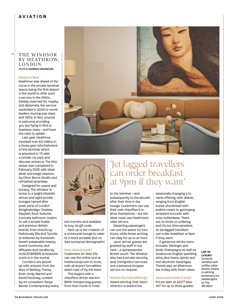 HeathrowNews (@heathrownews) on Twitter photo Thank you Business Traveller <a href="/BTUK/">Business Traveller</a> for sharing a review of The Windsor by Heathrow in your June aviation feature, 'Life in the Luxury Lane'.
"Designed for 🧘 peace and privacy, The Windsor is home to a bright biophilic atrium and eight private lounges named after post parts of Thank you Business Traveller <a href="/BTUK/">Business Traveller</a> for sharing a review of The Windsor by Heathrow in your June aviation feature, 'Life in the Luxury Lane'.
"Designed for 🧘 peace and privacy, The Windsor is home to a bright biophilic atrium and eight private lounges named after post parts of