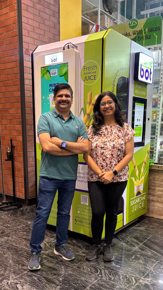 Big move for Maharashtra’s agritech space!

Pune-based startup <a href="/CaneBot/">CaneBot</a>  secures funding from cricketer <a href="/ajinkyarahane88/">Ajinkya Rahane</a> and associates enabled by MCCIA. 

Canebot Specialising in robotic sugarcane juice vending machines, Canebot reduces farm losses &amp; delivers hygienic,
