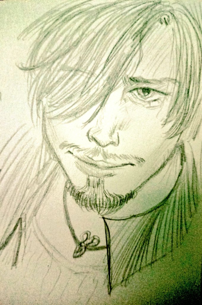 asphyciel's tweet image. Tried to draw Chris Cornell for the first time.
he is so round, I love it