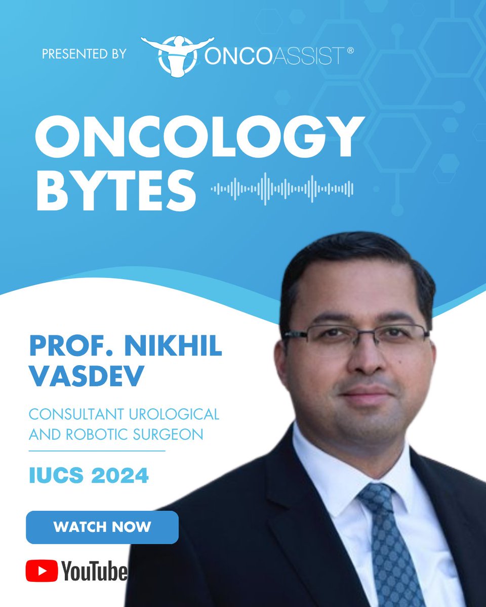 ONCOassist® | The go-to oncology app (@oncoassist) on Twitter photo 🚨 New #OncologyBytes Episode!
Prof. Nikhil Vasdev explains the groundbreaking TAR-200 therapy in the SunRISe-5 trial, ffering sustained gemcitabine release for high-risk recurrent #NMIBC post-BCG.
📺 Watch now: youtu.be/rFvsGjVIOQM
🌐 Learn more at: oncoassist.com 🚨 New #OncologyBytes Episode!
Prof. Nikhil Vasdev explains the groundbreaking TAR-200 therapy in the SunRISe-5 trial, ffering sustained gemcitabine release for high-risk recurrent #NMIBC post-BCG.
📺 Watch now: youtu.be/rFvsGjVIOQM
🌐 Learn more at: oncoassist.com
