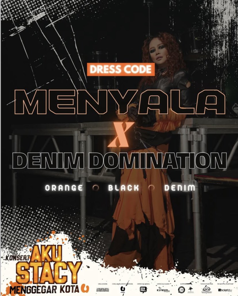 Dresscode untuk konsert Aku Stacy! 

Lagu apa yang korang tak sabar sangat nak tengok Stacy perform nanti? 🤩