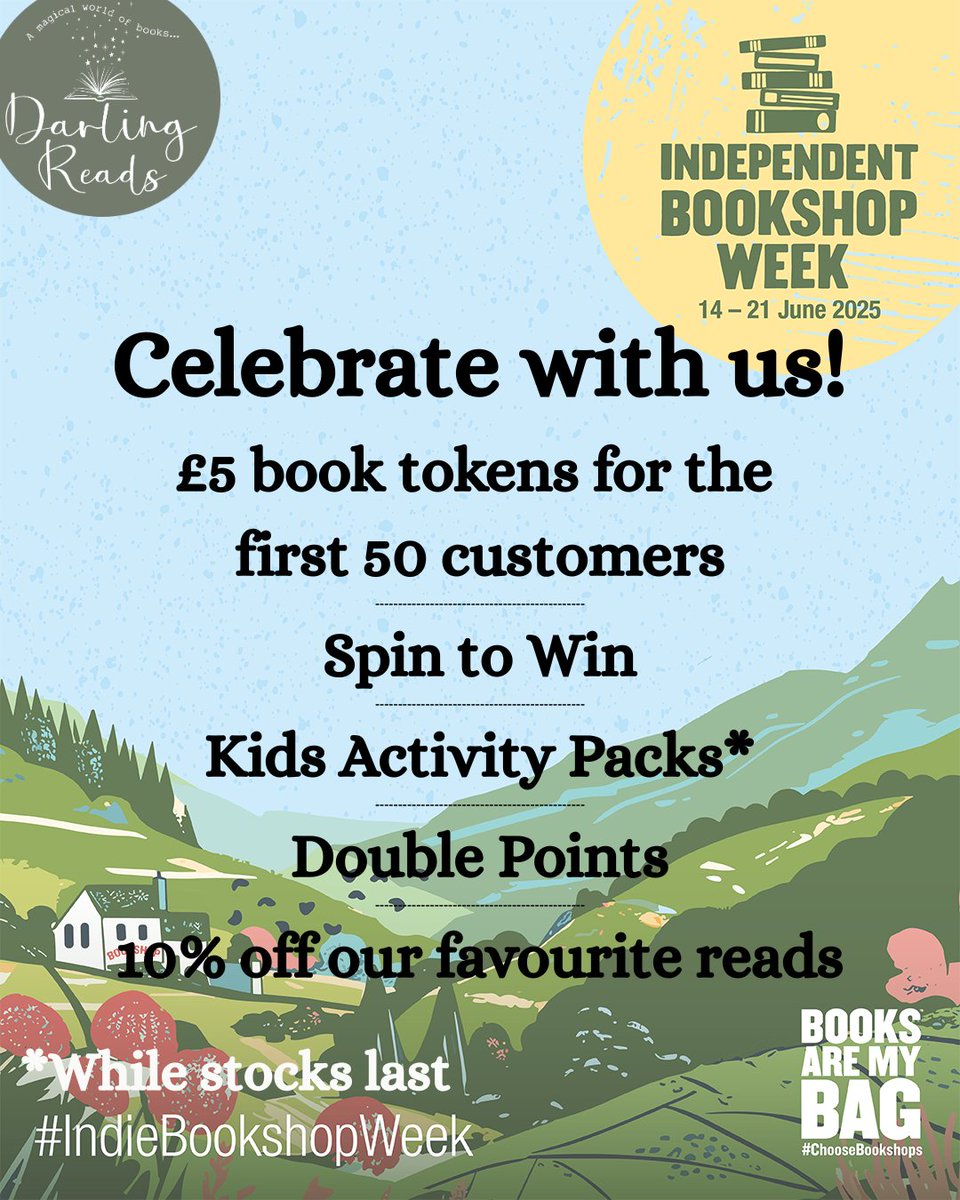 Darling Reads (@darling_reads) on Twitter photo Don't forget about #IndieBookshopWeek (14th - 21st June) every purchase means the world!
Not local to us?
Check out our <a href="/bookshop_org_UK/">Bookshop.org</a> page: uk.bookshop.org/shop/darlingre…
Or visit our website for delivery:
darlingreadsbooks.com
<a href="/booksaremybag/">Books Are My Bag</a> Don't forget about #IndieBookshopWeek (14th - 21st June) every purchase means the world!
Not local to us?
Check out our <a href="/bookshop_org_UK/">Bookshop.org</a> page: uk.bookshop.org/shop/darlingre…
Or visit our website for delivery:
darlingreadsbooks.com
<a href="/booksaremybag/">Books Are My Bag</a>