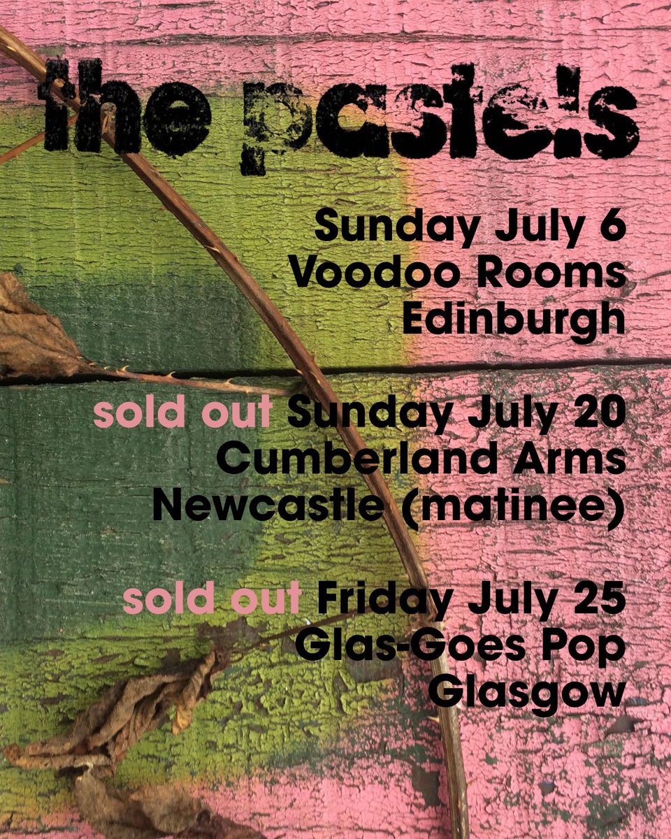 the pastels (@pastels_the) on Twitter photo Come To The Dance. There are only a few tickets left for The Voodoo Rooms in Edinburgh on July 6th. This is our first show in way too long but we've been slowly getting back into the zone. Practicing hard. <a href="/432presents/">432presents</a> 432presents.seetickets.com/event/the-past… Come To The Dance. There are only a few tickets left for The Voodoo Rooms in Edinburgh on July 6th. This is our first show in way too long but we've been slowly getting back into the zone. Practicing hard. <a href="/432presents/">432presents</a> 432presents.seetickets.com/event/the-past…