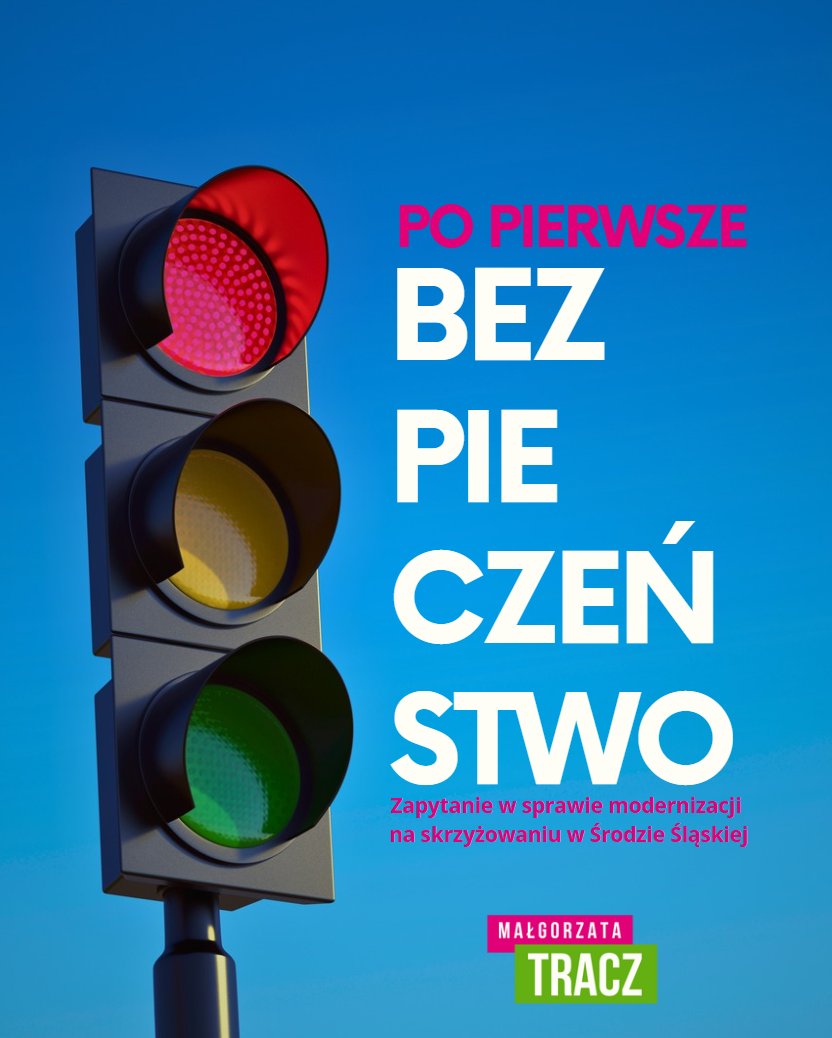 Po 1️⃣ BEZPIECZEŃSTWO! 💚

⚠️ Skrzyżowanie DK94 z DW346 w Środzie Śląskiej jest niebezpieczne dla pieszych oraz rowerzystów. Brak odpowiedniej sygnalizacji świetlnej i błędne oznakowanie stwarzają zagrożenie.

❗ Modernizacja była ujęta w Programie Budowy Dróg Krajowych na lata