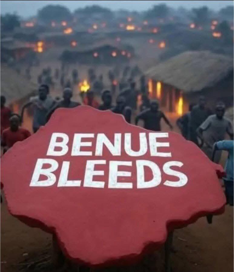 Ajrhymess's tweet image. The food basket Now carries not grains, but ashes of her people, cremated by herders’ wrath.  
genocide has crept into the Trough of the Benue
Our hearts bleed with those who mourn,  
Our spirits groan for justice long delayed.  
#BenueLivesMatters 
#BenueGenocide 
#benueattack