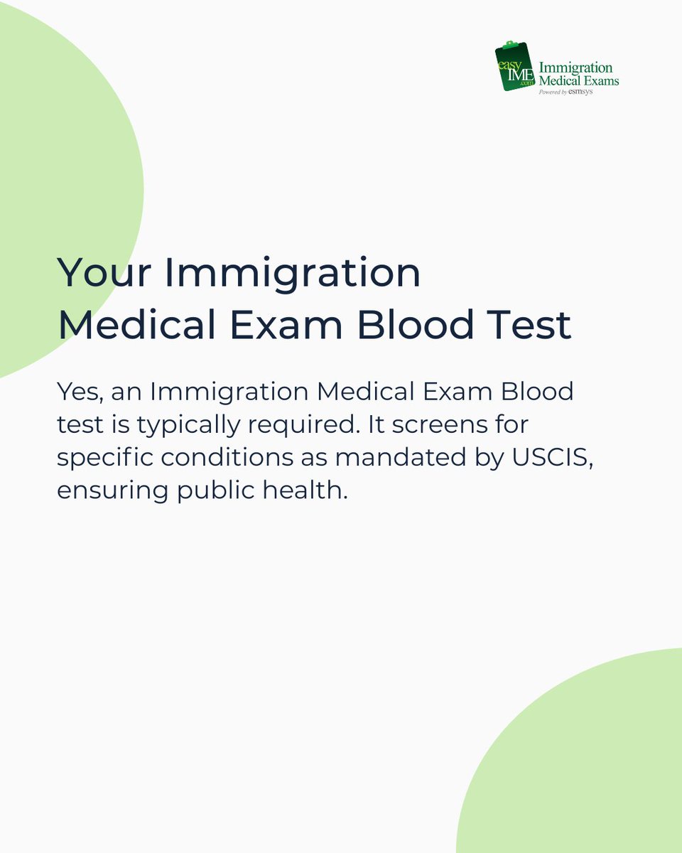 easyIME's tweet image. Prepare your medical records, and let easyIME
connect you with expert Immigration Physical Exam
Doctors for a smooth process!
#GreenCardExam #ImmigrationVaccination #BloodTest
#USCISDoctor #MedicalExam #easyIME
#HealthCompliance #PermanentResident