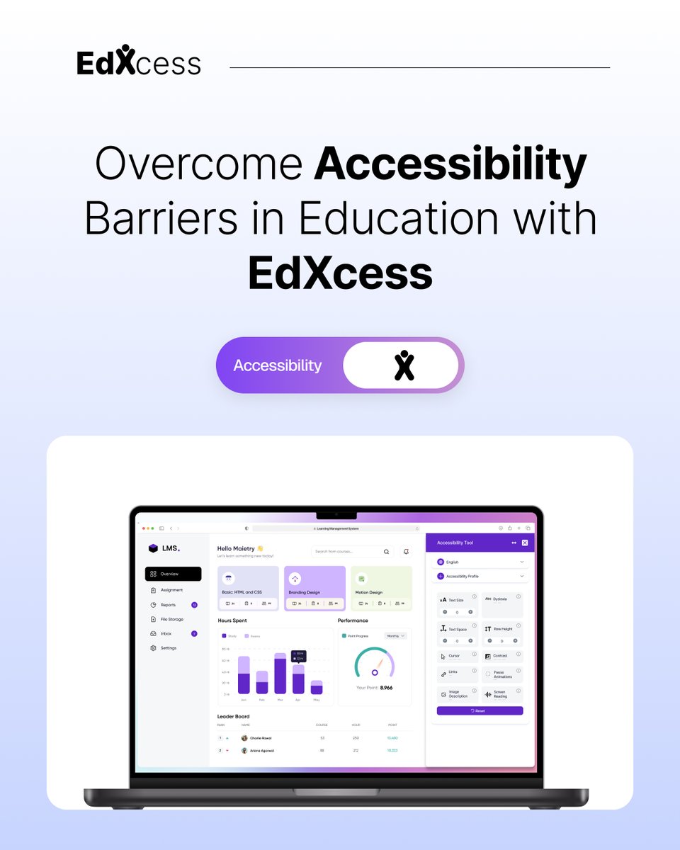 Education is one of our fundamental rights. But how accessible is education for people with disabilities and special needs?

Remove barriers in the world of education with EdXcess's AI-powered solutions!

#EdXcess #EducationForAll #InclusiveEducation #AccessibleEducation #EdTech