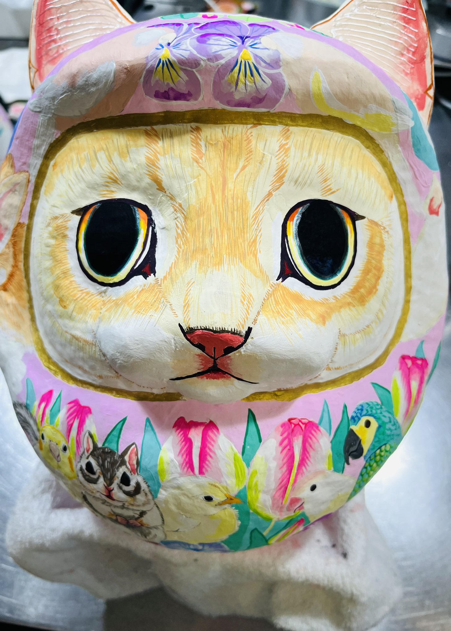 金田花季 原画 「どうしても鳥に好かれちゃうねこ」