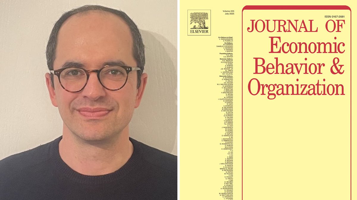 TCD Economics (@tcdeconomics) on Twitter photo Congratulations to Prof Selim Gulesci on his appointment as Associate Editor of The Journal of Economics Behavior & Organization (JEBO). 🥳
📎Read more about the journal: tinyurl.com/386hsdmy
<a href="/sciencedirect/">Elsevier | ScienceDirect</a> <a href="/TRiSSTCD/">Trinity Research in Social Sciences</a> <a href="/tcd_school_ssp/">TCD Social Sciences & Philosophy</a> Congratulations to Prof Selim Gulesci on his appointment as Associate Editor of The Journal of Economics Behavior & Organization (JEBO). 🥳
📎Read more about the journal: tinyurl.com/386hsdmy
<a href="/sciencedirect/">Elsevier | ScienceDirect</a> <a href="/TRiSSTCD/">Trinity Research in Social Sciences</a> <a href="/tcd_school_ssp/">TCD Social Sciences & Philosophy</a>