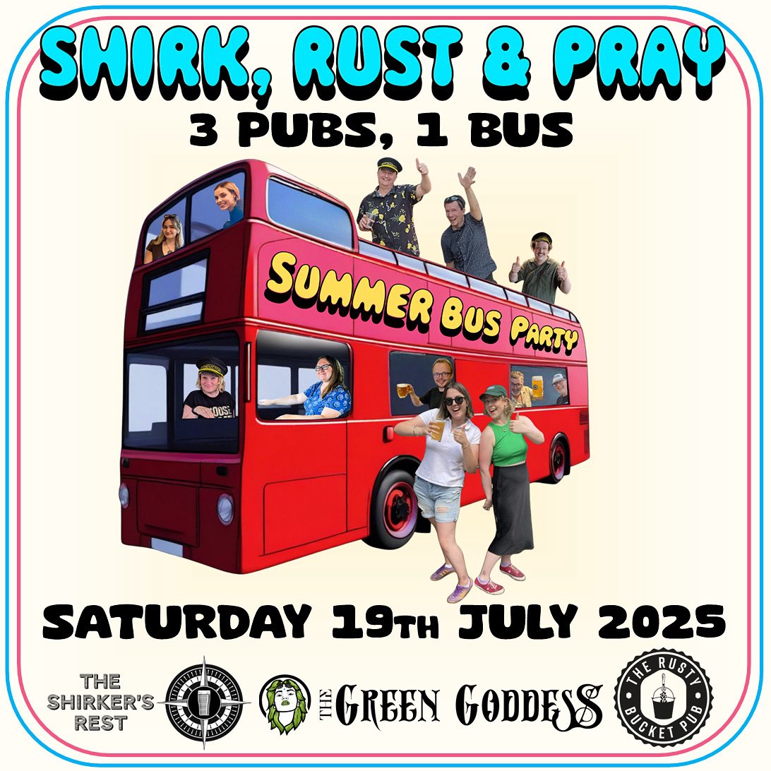 Here comes the summer… 

3 pubs. 1 bus. All day. Free and open to all.