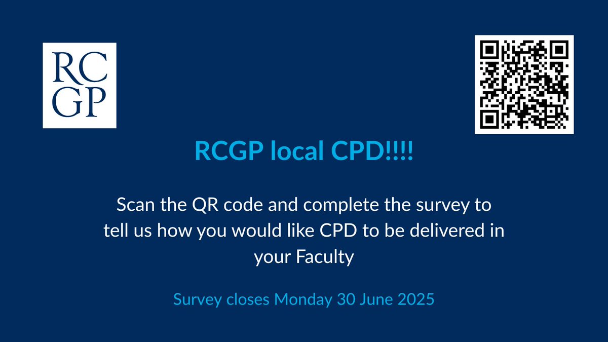 Take a moment to tell us how you would like to receive local CPD from the <a href="/rcgp/">Royal College of General Practitioners</a> <a href="/rcgpTV/">RCGP Thames Valley</a> <a href="/SevernFacultyGP/">RCGP Severn Faculty</a> <a href="/RCGPWessex/">Wessex Faculty RCGP 💙</a>