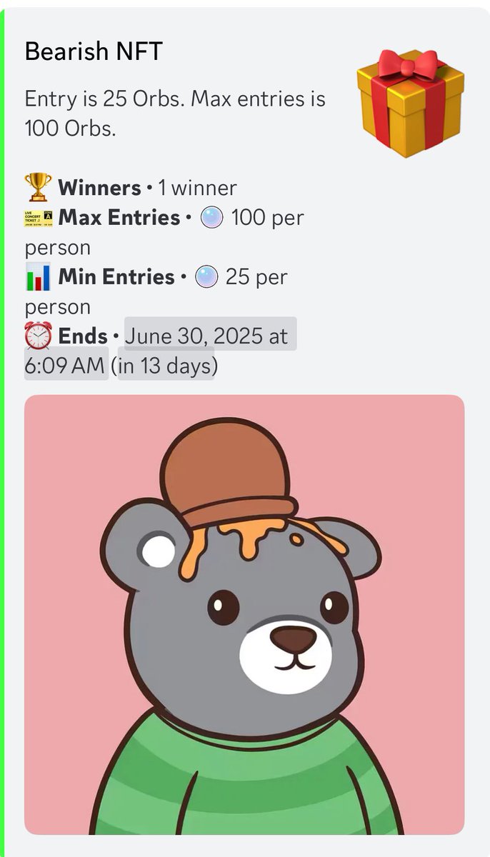 Something I like about owning Dreamilios is that you can earn orbs and use them to enter raffles 

I will be entering this two to win a <a href="/FugzOfficial/">Fugz</a> or a <a href="/bearish_af/">BEARISH</a> ✳️