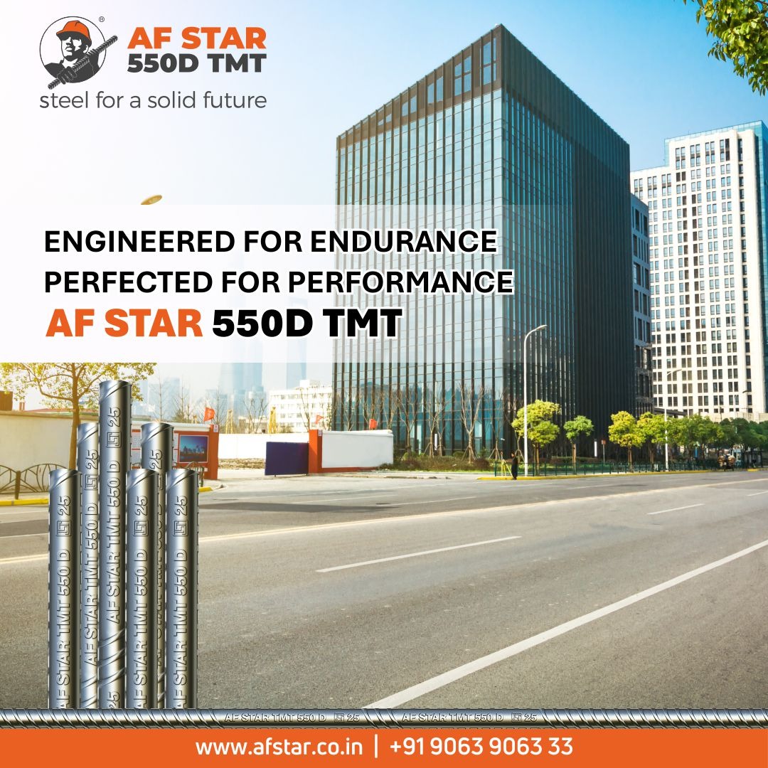 AFStartmt's tweet image. Crafted to Last. Built to Perform. AFSTAR FE 550D TMT bars – strength you can trust from foundation to finish.
📷📷

#afstar550d #builtforstrength #TMTBars #steelthatlasts #EnduringStrength #constructionmaterials #ReliableSteel #performancesteel #buildwithafstar…