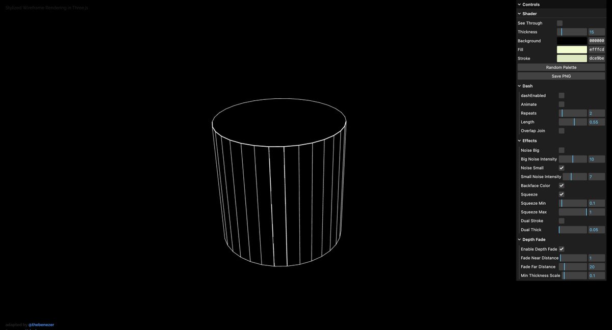 th_ebenezer's tweet image. This makes me extremely happy!!!
Can't believe that it took me so long!😖 I can finally control which edge I want to show or hide!
#threejs #threejsJourney