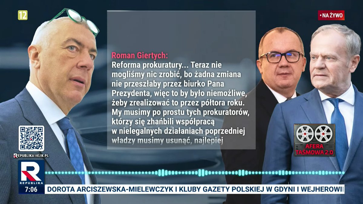 Wczoraj Republika ujawniła „taśmę”, która okazała się fragmentem filmu z kanału YouTube Romana Giertycha. Każdy już zdążył ich wyśmiać. Co zrobili? Nic. W dalszym ciągu emituję tę „taśmę”.

Powiedzmy sobie otwarcie – mają swoich widzów za idiotów, a taka manipulacja powinna stać