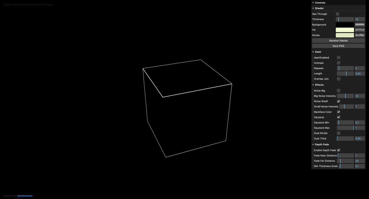 th_ebenezer's tweet image. This makes me extremely happy!!!
Can't believe that it took me so long!😖 I can finally control which edge I want to show or hide!
#threejs #threejsJourney