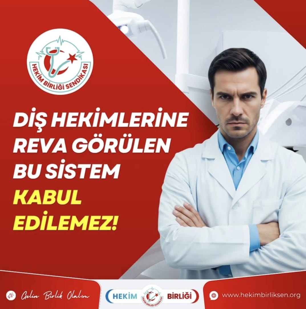 Diş Hekimleri, Hak Ettiği Çalışma Koşulları ve Mali Haklara Kavuşana Kadar Mücadelemiz Devam Edecek!

Diş hekimleri, hem ekonomik hem de yapısal adaletsizliklerle karşı karşıya bırakılmıştır!
Yoksulluk sınırının altındaki maaşların yanı sıra, ek ödeme ve teşvik uygulamalarıyla da