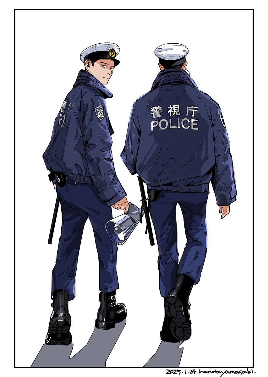#おまわりさんの日 
バディで巡回中のおまわりさんが好きです（布教）