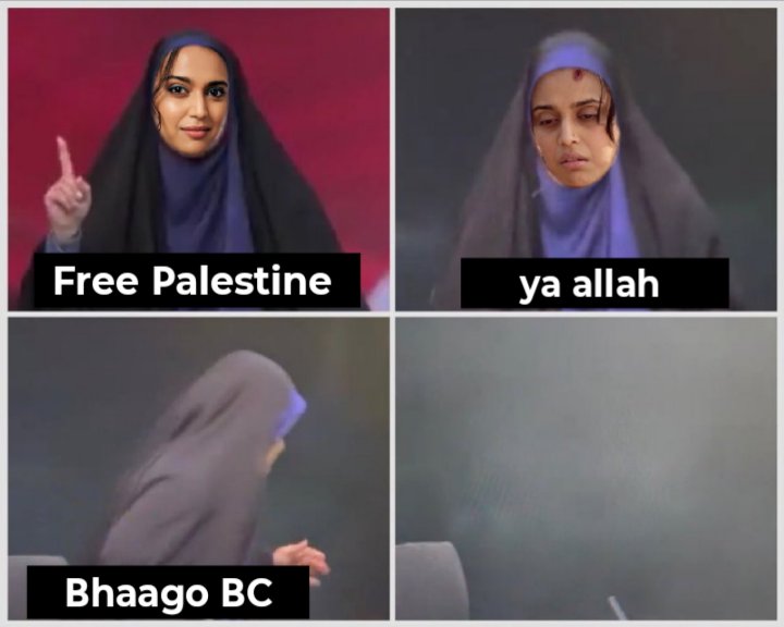 Swara Begum Be Like 👇

From The River To Sea.............Bhaago BC 😭