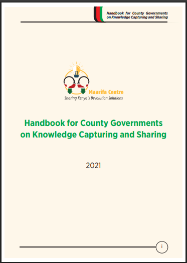 Did you know Counties across Kenya now have a powerful tool to capture &amp; share lessons learned?
Developed by <a href="/KenyaGovernors/">Council of Governors</a>, the Handbook for County Governments on Knowledge Capturing and Sharing helps Counties document best practices, streamline peer learning &amp; scale what works