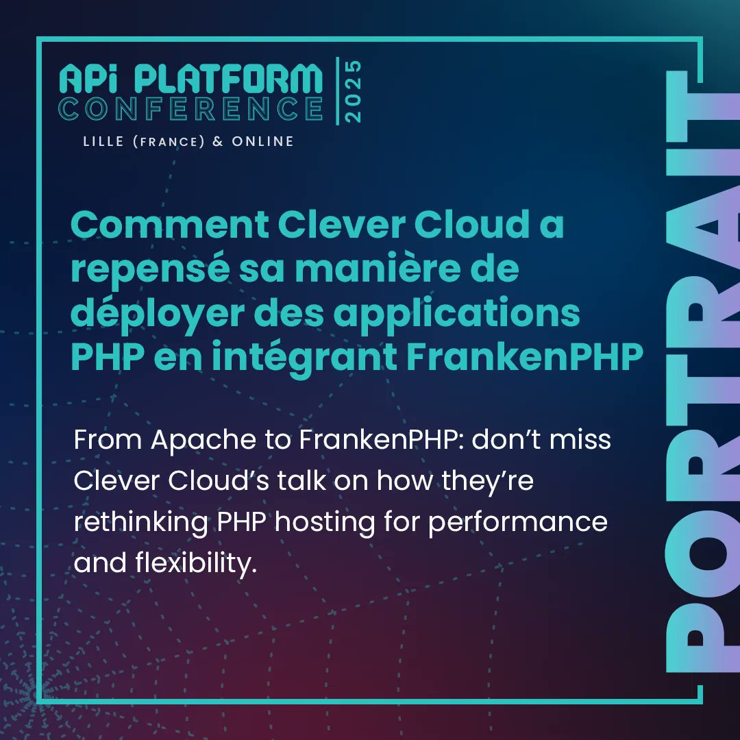 API Platform (@apiplatform) on Twitter photo 🚨 #APIPlatformCon speaker reveal! Meet <a href="/GwinizDu/">Steven Le Roux</a> and <a href="/davlgd/">David Legrand ☁️ 🤘</a> from <a href="/clever_cloud/">Clever Cloud</a>. Don’t miss their talk this September — why they started integrating #FrankenPHP, what made them embrace it, what it changes, and how it improves PHP hosting for devs: api-platform.com/con/2025/ 🚨 #APIPlatformCon speaker reveal! Meet <a href="/GwinizDu/">Steven Le Roux</a> and <a href="/davlgd/">David Legrand ☁️ 🤘</a> from <a href="/clever_cloud/">Clever Cloud</a>. Don’t miss their talk this September — why they started integrating #FrankenPHP, what made them embrace it, what it changes, and how it improves PHP hosting for devs: api-platform.com/con/2025/