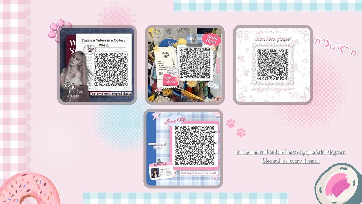 Tolong repost yaaa, terimakasii!  

Halo, aku ada 4 QR deco baru yang siap untuk diospek! Boleh tolong bantu aku untuk ospek dan bantu tentuin harga 4 qr deco dibawah? Kalau ada kesamaan boleh dm aku baik baik yaa, thanks for repost and any interaction <3 #zonauang