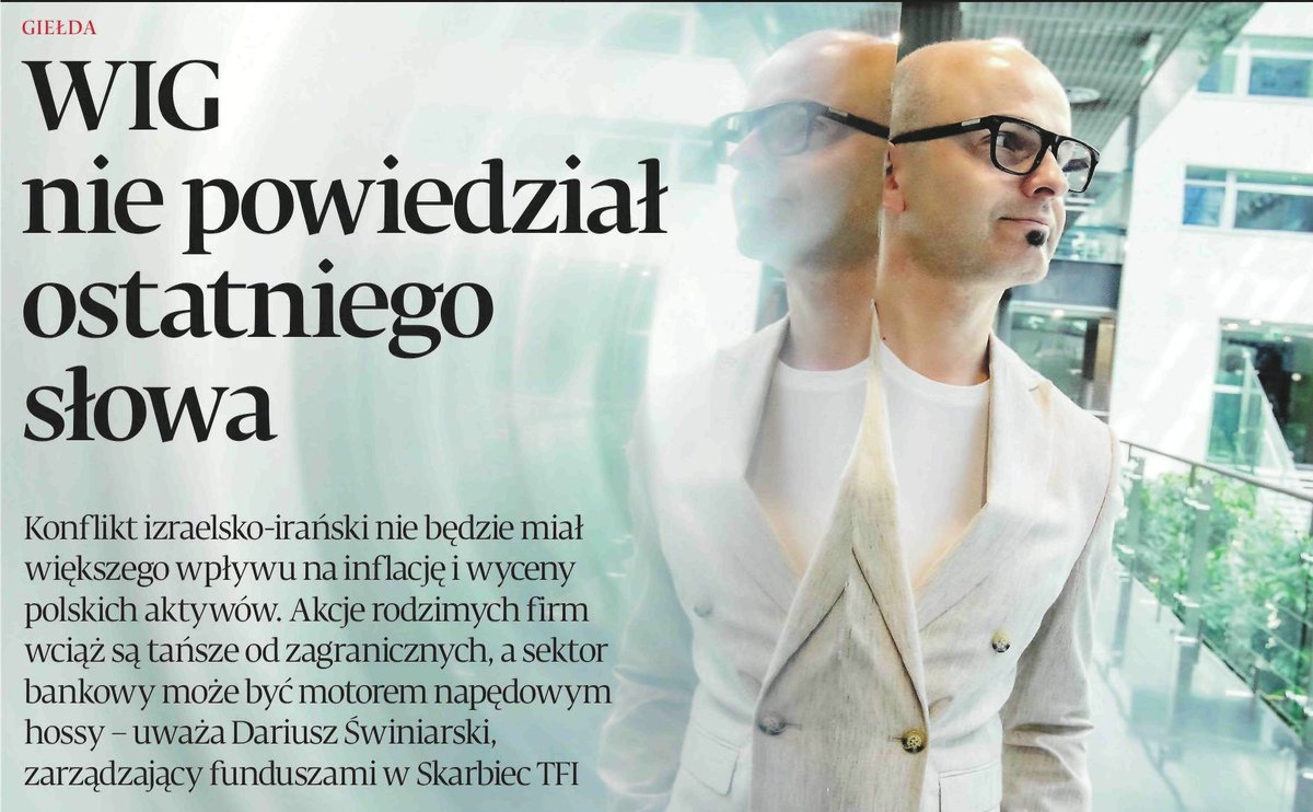 Zapraszamy do <a href="/puls_biznesu/">Puls Biznesu</a> do artykułu pt. „WIG nie powiedział ostatniego słowa” i rozmowy z Dariuszem Świniarskim ze Skarbiec TFI
„Słońce jeszcze będzie świecić nad GPW, która od początku roku plasuje się w światowej czołówce pod względem stóp zwrotu…”
tiny.pl/vvt6gdnx