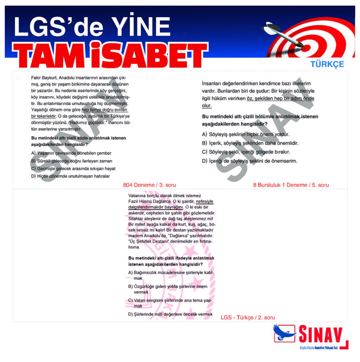 Lgs'de Yine Tam İsabet Türkçe Soruları🦅✨

Detaylar İçin: bit.ly/4ecbZ8A

#sınaveğitimkurumları #lgs #türkçe
