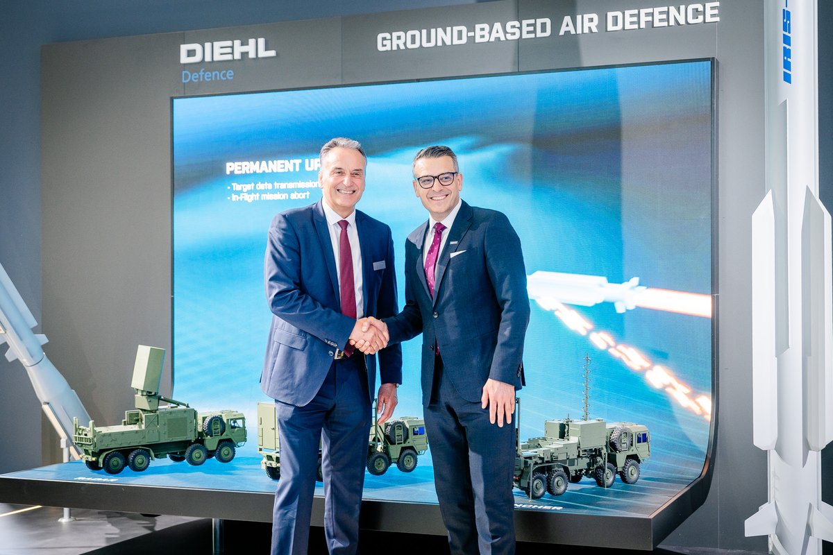 DiehlDefence's tweet image. #DiehlDefence and #HENSOLDT have agreed to intensify their cooperation in the field of ground-based air defence. The two companies intend to offer software-defined top-class products for the defence against new threats.
Read the full press release: diehl.com/defence/en/pre…