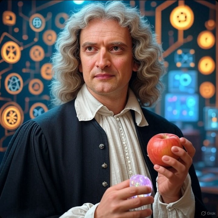 kosahimas's tweet photo. Isaac Newton turned an apple's fall into a universal law gravity! @newton_xyz reveals how his genius inspires $NEWT: a blockchain token fueling decentralized science. With community-driven research and transparent funding, What's your #MagicNewton moment?  #BlockchainScience https://t.co/gwQhUjGfRA