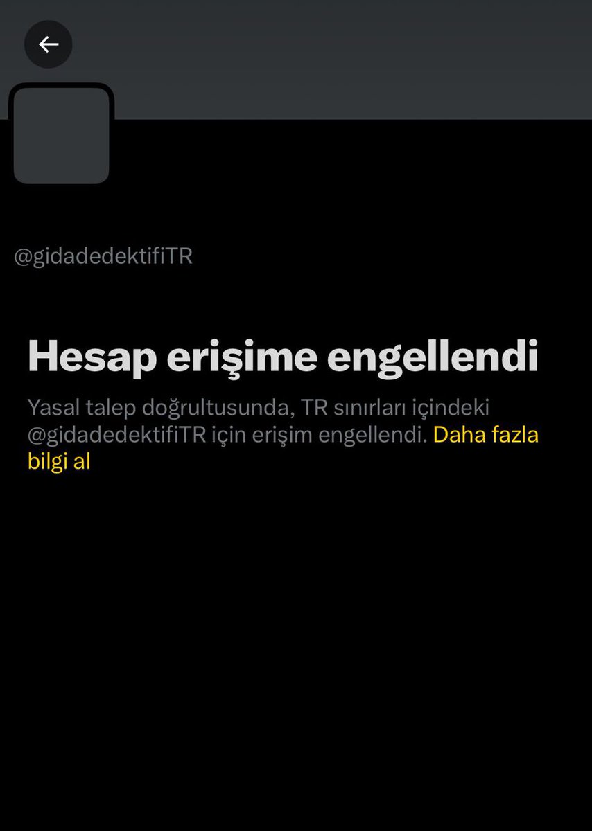 Günlerdir hukuksuz şekilde yapılan bir organize kumpasa engel olmaya çalışsak da, kurdukları kirli düzende geceyarısı itibariyle Gıda Dedektifi'ni Türkiye'de kapattırdılar.
Bugün gayri hukuki girişimlerle hesabımızı kapatanlar eninde sonunda bu milletten özür dileyecek.
<a href="/X/">X</a>