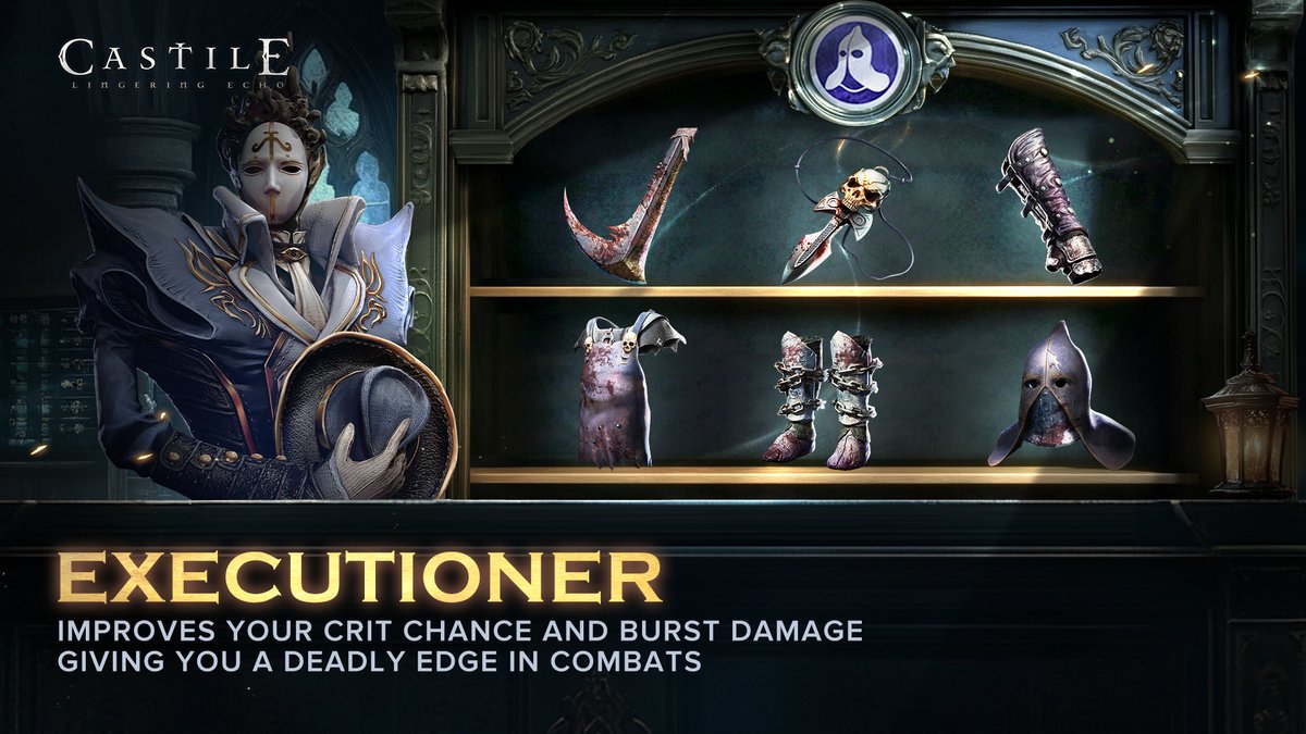 Castileofficial's tweet image. #CASTILE Gear Intro Series - Executioner 🎭
Crits hit harder. Bursts come faster.
The Executioner Set isn’t just flashy—it’s deadly.
Show us the Executioner gear you got!