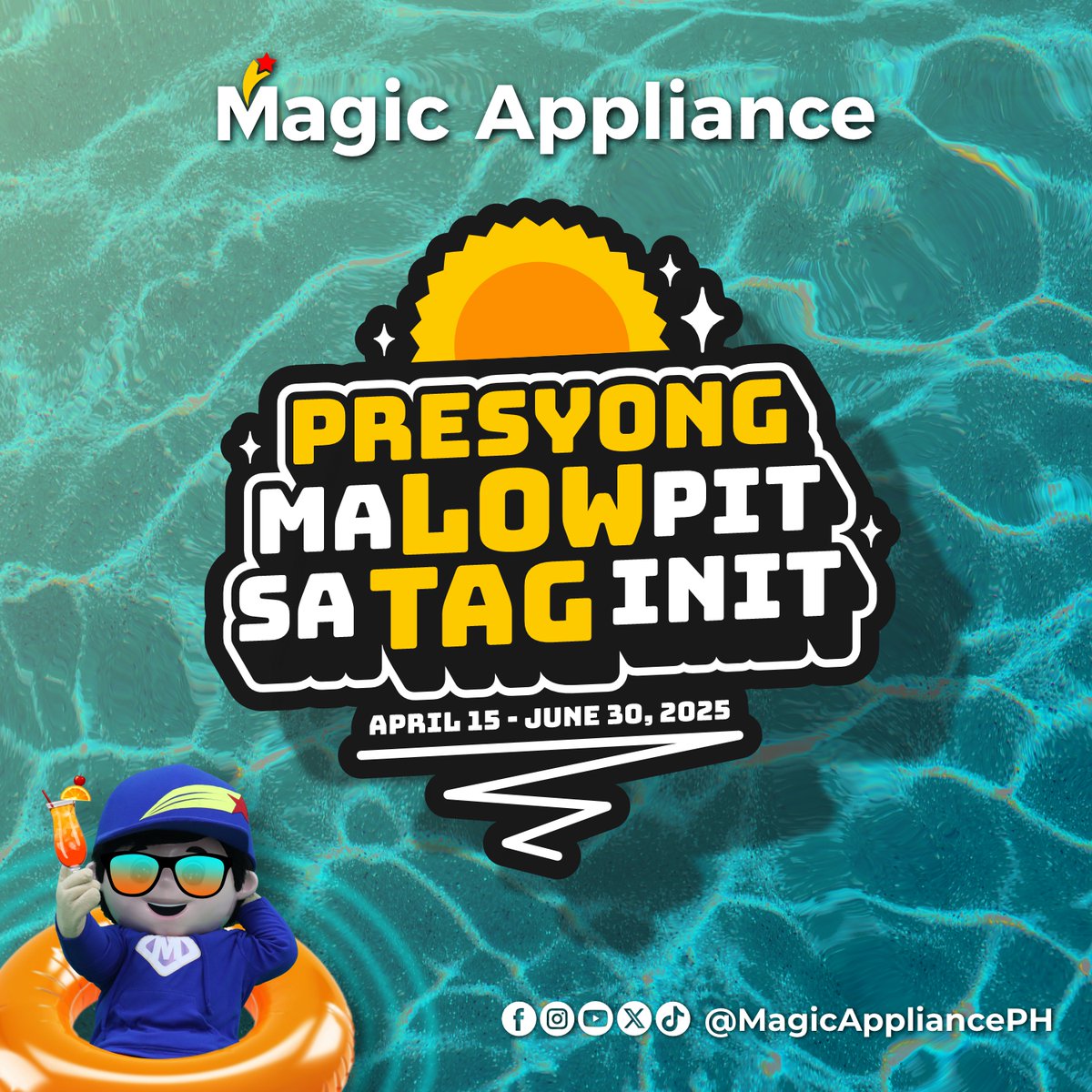 MagicAppliance1's tweet photo. #PresyongMaLOWpitSaTAGinit | April 15 to June 30, 2025

Sugod na sa pinaka malapit na Magic Appliance sa inyong lugar  at bumili ng aming WASHING MACHINE na soobrang LOWpit! 

 Mga KasaMACs? Taraa! Bili na

DTI FAIR TRADE PERMIT NO. R1 – 065, Series of 2025 https://t.co/dOnqedmyaR