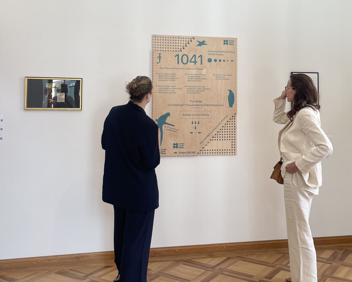 OFFICE IMPART (@office_impart) on Twitter photo Jonas Lund Token (JLT) 1041
the first work form
<a href="/jonas_lund/">Jonas Lund (jonaslund.eth)</a>’s remarkable series from 2018
as part of BANKABLE.
at Basel Social Club
presented by <a href="/arabbankCH/">Arab Bank Switzerland</a>, curated by <a href="/NinaRoehrs/">Nina Roehrs</a>
15.-21.6. Jonas Lund Token (JLT) 1041
the first work form
<a href="/jonas_lund/">Jonas Lund (jonaslund.eth)</a>’s remarkable series from 2018
as part of BANKABLE.
at Basel Social Club
presented by <a href="/arabbankCH/">Arab Bank Switzerland</a>, curated by <a href="/NinaRoehrs/">Nina Roehrs</a>
15.-21.6.