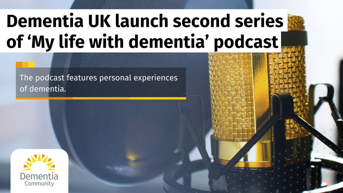 Dementia Community (@jdementiacare) on Twitter photo Second series of Dementia UK’s ‘My Life with Dementia’ podcast now available
Read More: buff.ly/djPiCFd
<a href="/DementiaUK/">Dementia UK</a> Second series of Dementia UK’s ‘My Life with Dementia’ podcast now available
Read More: buff.ly/djPiCFd
<a href="/DementiaUK/">Dementia UK</a>
