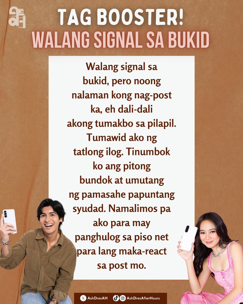 AshDresAH's tweet photo. walang signal sa bukid
ASHDRES CHECKOUT FEELINGS
#ASHTINECartLove
#ANDRESHeartLoading
#AMNSETV5Babakuran https://t.co/H33isSvIZs
