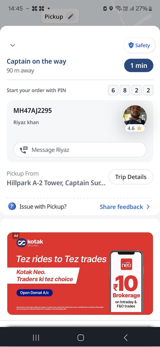 jawan21809's tweet image. Booked an auto with @rapidobikeapp yesterday from Jogeshwari Hillpark A2 Tower to Jogeshwari Station (just 10 mins) Local autos charge ₹15 but Rapido charged ₹91 😡 Why this overcharging? Please take action! @RapidoCares @MumbaiRTO @MORTHIndia #RapidoAuto #Overcharging #Mumbai