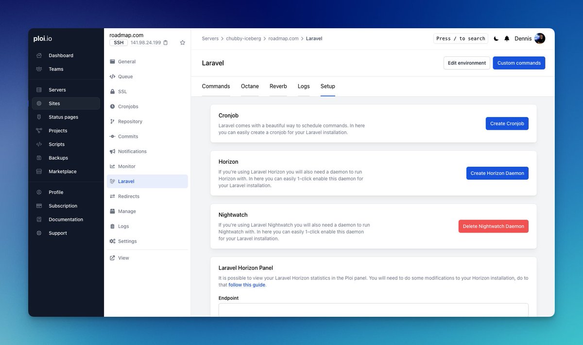 As of now, Nightwatch is also available as 1-click enable in the Laravel tab! 🔥🚀