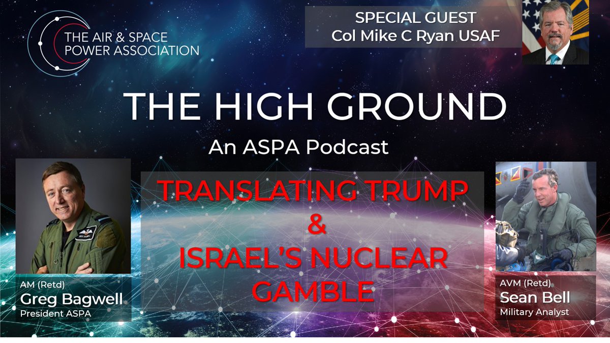 Air Power Assn (@airpowerassn) on Twitter photo This week's 'The High Ground' sees <a href="/gregbagwell/">Greg Bagwell</a> and <a href="/BellusUK/">Sean Bell FRAeS FIoD CDir BSc</a> talk to Col Mike Ryan about what Donald Trump aims to achieve with Europe, NATO, Russia & China. Plus they discuss potential outcomes of Israel and Iran and what it might mean for the UK. bit.ly/3H3rcw4 This week's 'The High Ground' sees <a href="/gregbagwell/">Greg Bagwell</a> and <a href="/BellusUK/">Sean Bell FRAeS FIoD CDir BSc</a> talk to Col Mike Ryan about what Donald Trump aims to achieve with Europe, NATO, Russia & China. Plus they discuss potential outcomes of Israel and Iran and what it might mean for the UK. bit.ly/3H3rcw4