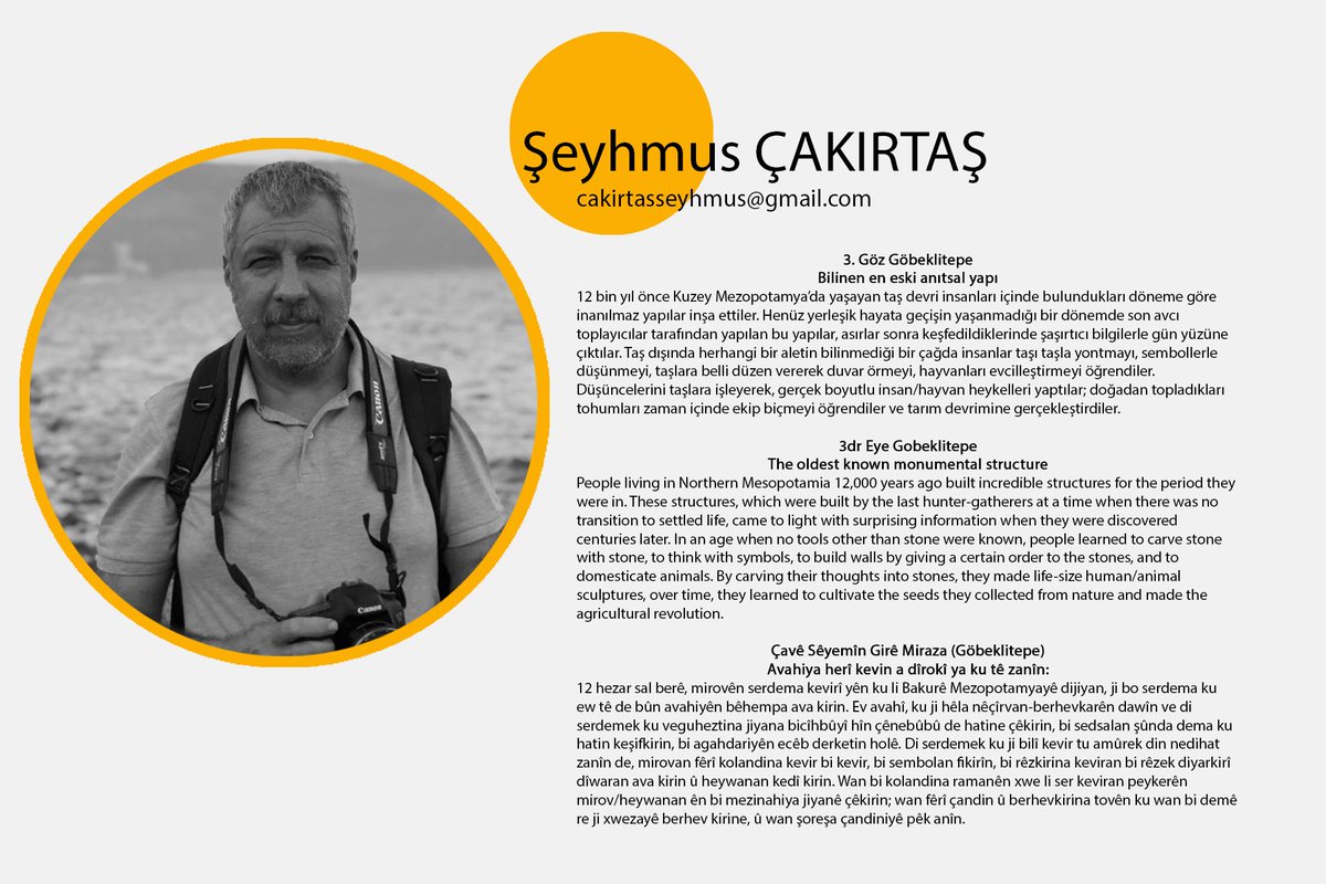 Göbeklitepe
12bin yıl önce Kuzey Mezopotamya’da yaşayan taş devri insanları içinde bulundukları döneme göre inanılmaz yapılar inşa ettiler. Henüz yerleşik hayata geçişin yaşanmadığı bir dönemde son avcı toplayıcıları tarafından yapıldı
By:Şeyhmus Çakıltaş
4rophotos.com/hikayeler/gobe…
