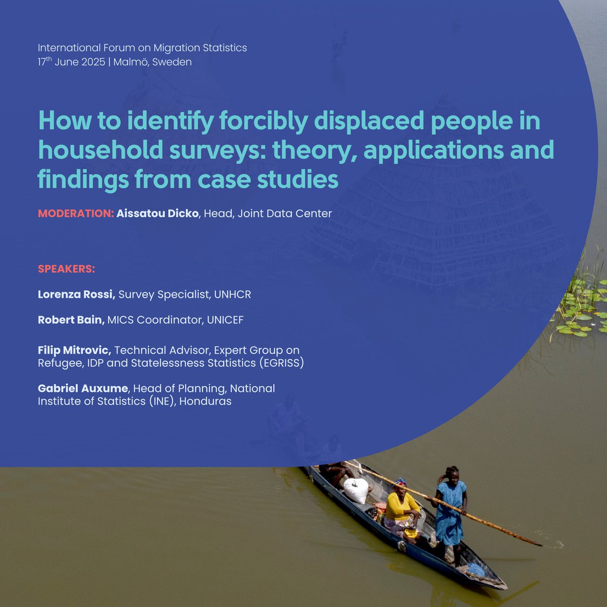 EGRISStats's tweet image. 📊 Join us today at the #IFMS2025 for a deep dive into the identification of forcibly displaced populations in household surveys.
🌍 Explore global case studies, best practices & lessons from different institutions.
⏰ 1:45 PM
📍Niagara Building, NI:A0307